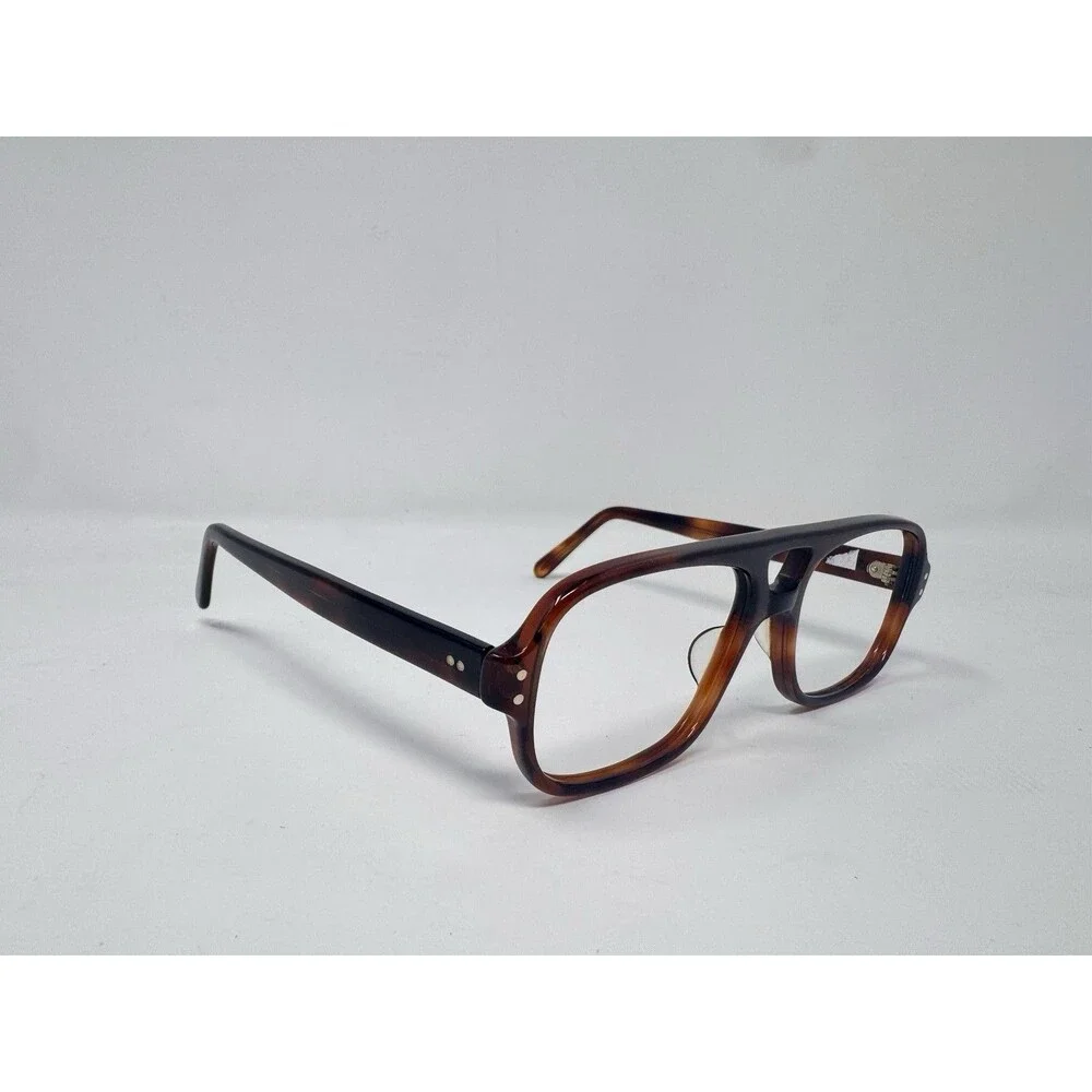 Vintage JAN Charger USA Eyeglass Frames Only 48-17-145 Brown Tortoise NOS